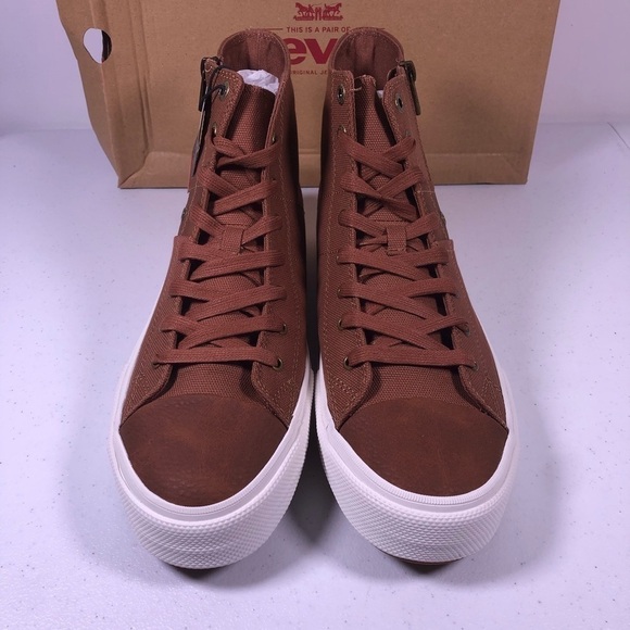 LEVI’S Side Zip Mid Top Fashion Sneaker Shoes - Picture 3 of 10